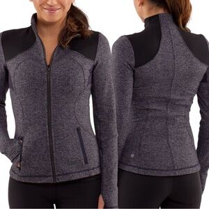Lululemon Forme Jacket Black Swan Herringbone Luon Size 6